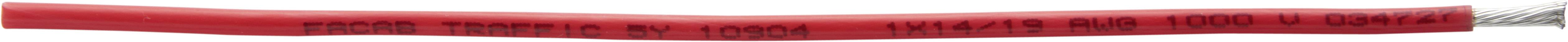 Faber Kabel 034727 Heat-resistant cable FACAB Traffic 1 x 1.94 mm² Red Sold per metre