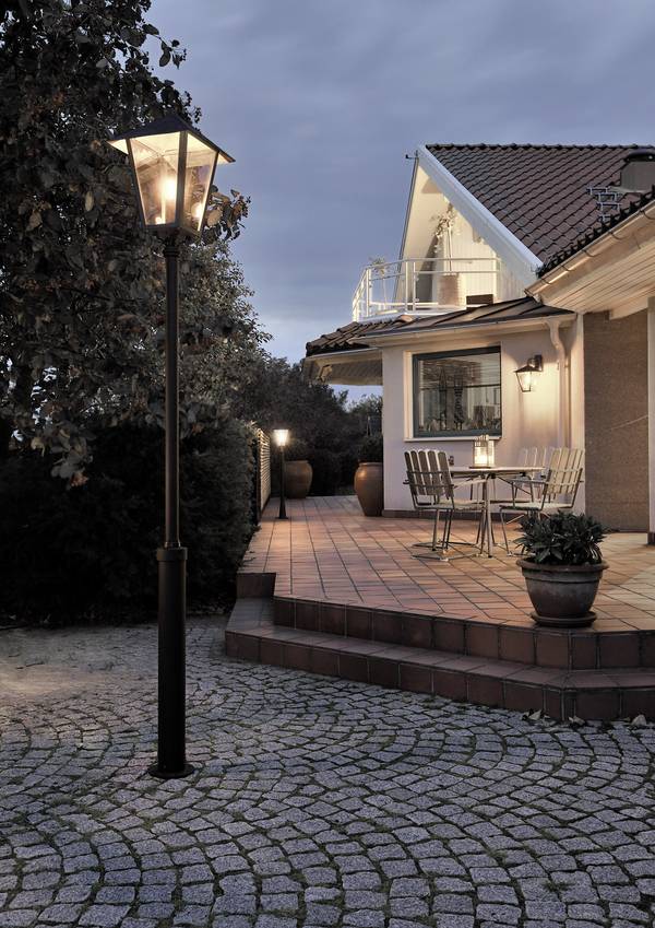 Konstsmide 437-750 Benu Outdoor free standing light Energy-saving bulb, LED (monochrome) E-27 100 W Black