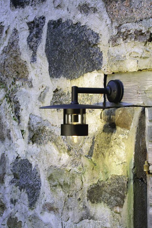 Konstsmide Freja Down 504-750 Outdoor wall light Energy-saving bulb, LED (monochrome) E-27 60 W Black