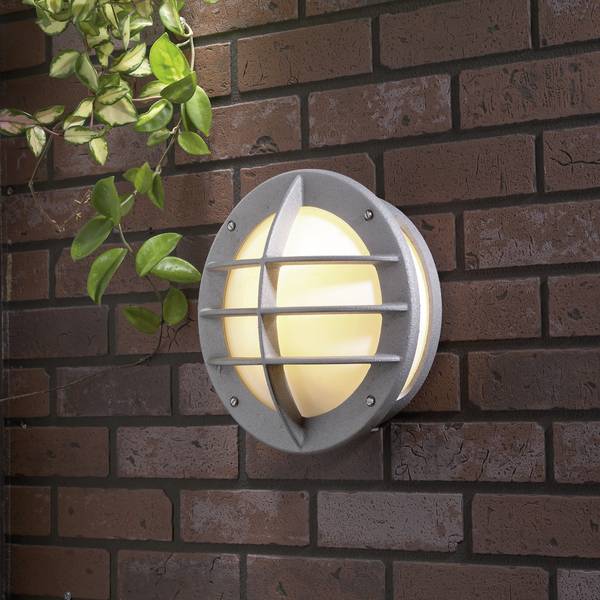 Konstsmide Oden 515-312 Outdoor wall light Energy-saving bulb, LED (monochrome) E-27 60 W Silver