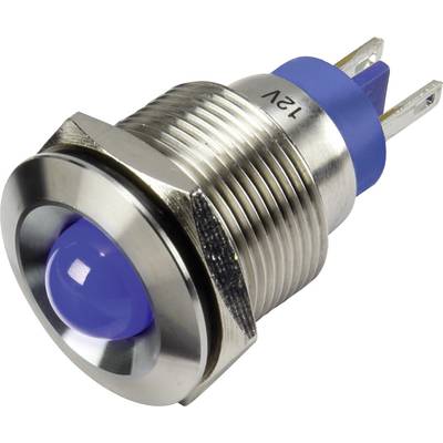 TRU COMPONENTS 1302107 LED indicator light Blue   12 V DC    GQ19B-D/J/B/12 V/S 