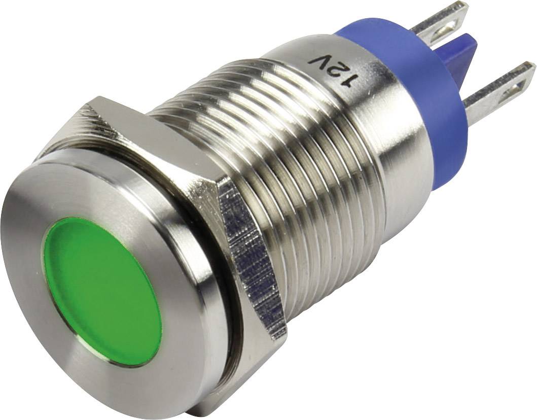 TRU COMPONENTS GQ16F-D/G/12V/N LED indicator light Green 12 V DC