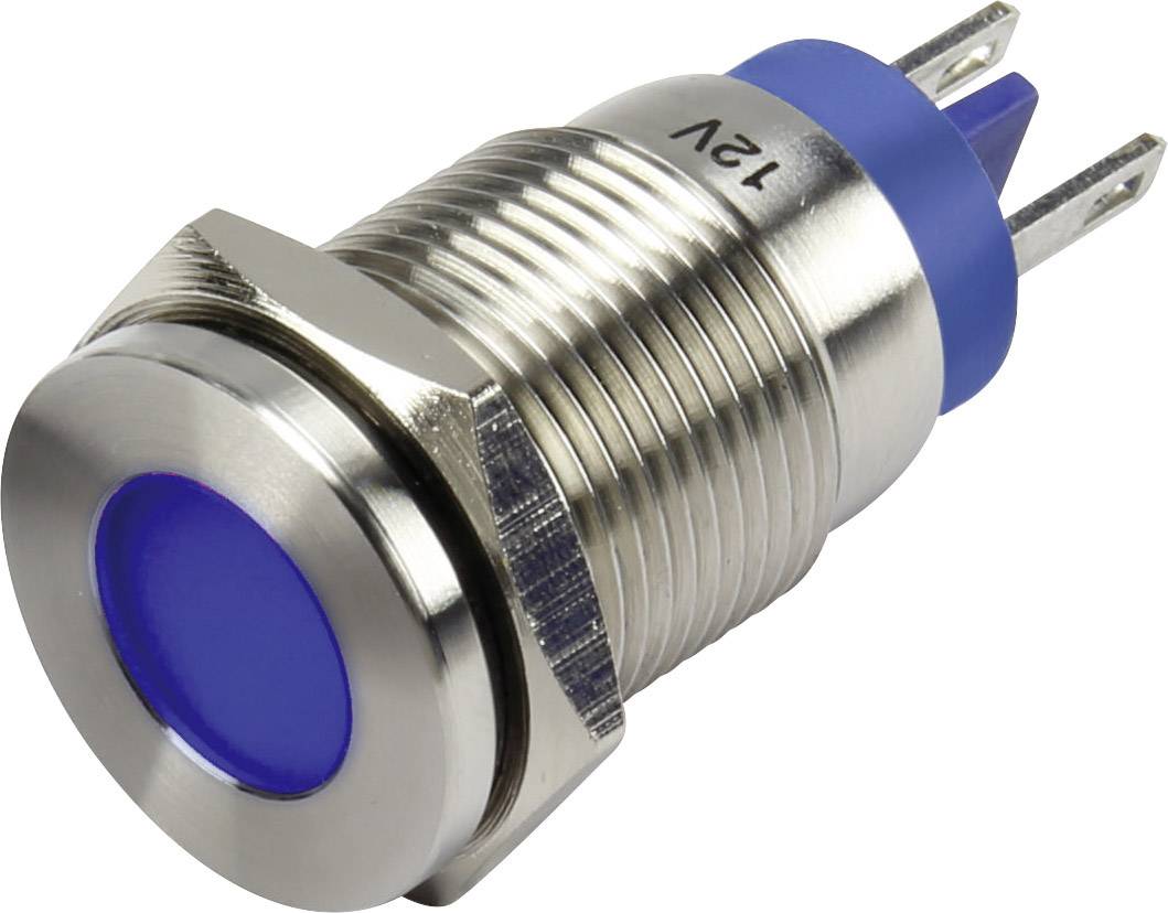 TRU COMPONENTS GQ16F-D/B/12V/N LED indicator light Blue 12 V DC