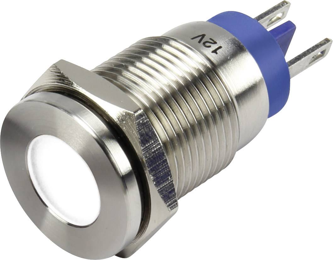 TRU COMPONENTS GQ16F-D/W/12V/N LED indicator light White 12 V DC