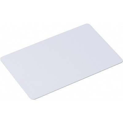 White, rectangular plastic card with rounded corners. It is blank and without any visible markings or text.