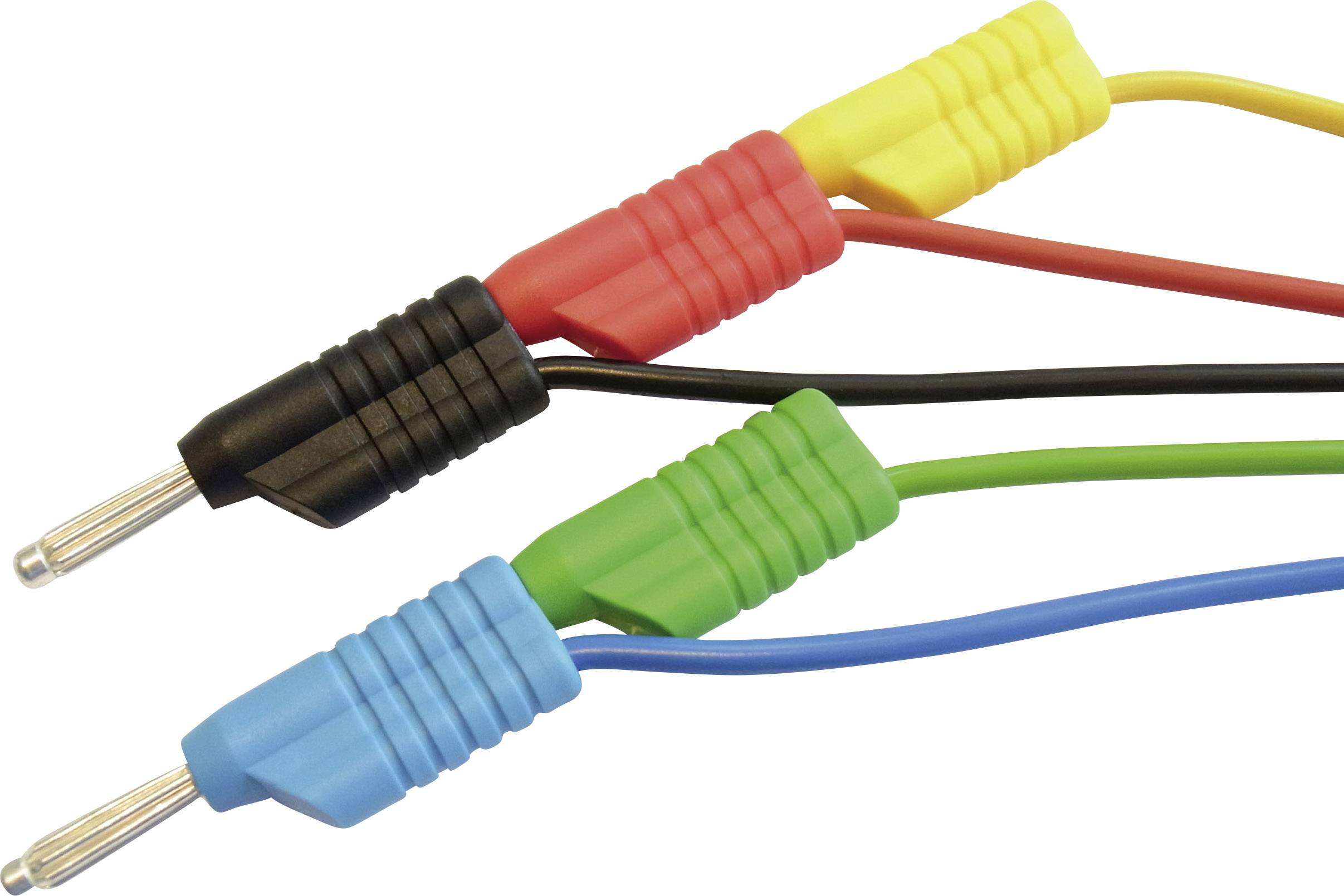 VOLTCRAFT MS 4250S Test lead kit Banana jack 4 mm Banana jack 4 mm 1.00 m Red, Black, Blue, Green, Yellow 1 pc(s)