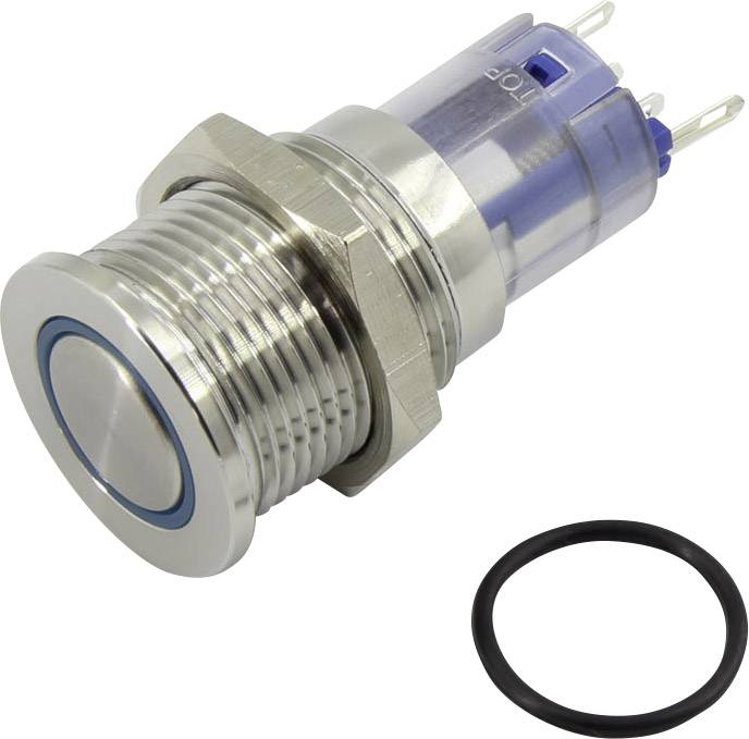 TRU COMPONENTS 1303028 LAS2GQPF-11E/B/12V/S/P Tamper-proof pushbutton 48 V DC 2 A 1 x Off/(On) momentary Blue IP65 1 pc(s)