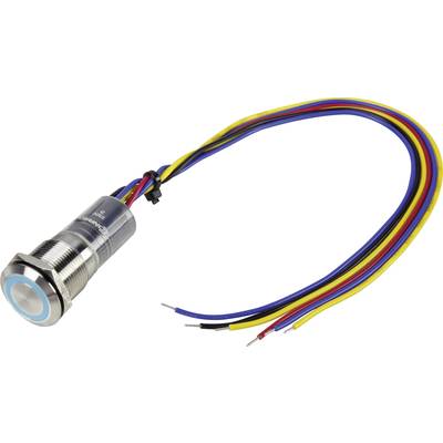 TRU COMPONENTS 1303047 LAS1-GQ-11E/B/230V/IP67 Tamper-proof pushbutton 250 V AC 3 A 1 x Off/(On) momentary Blue  IP67 1 