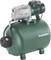 Metabo domestic water system with green pressure vessel and silver motor, for water supply and pressure boosting in domestic and garden installations.