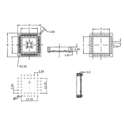 Pllc68 Socket Buy econ connect PLCC68 PLCC 68 PLCC socket Contact spacing: 2.54 mm ...