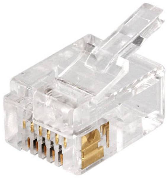 econ connect MPL6/6DEC Modular mounted socket MPL6/6DEC Plug, straight No. of pins (RJ) 6P6C Clear 1 pc(s)
