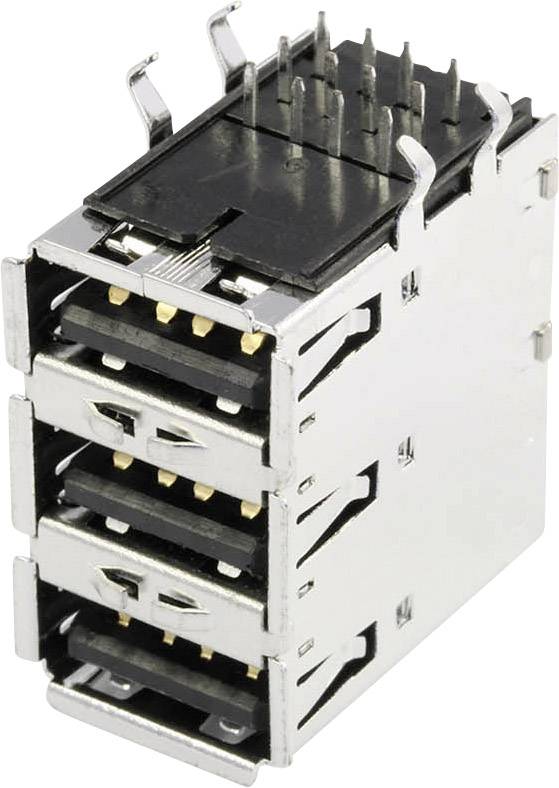 USB-A socket. Socket, horizontal mount USBBU3A 3 Port USBBU3A econ connect Content: 1 pc(s)