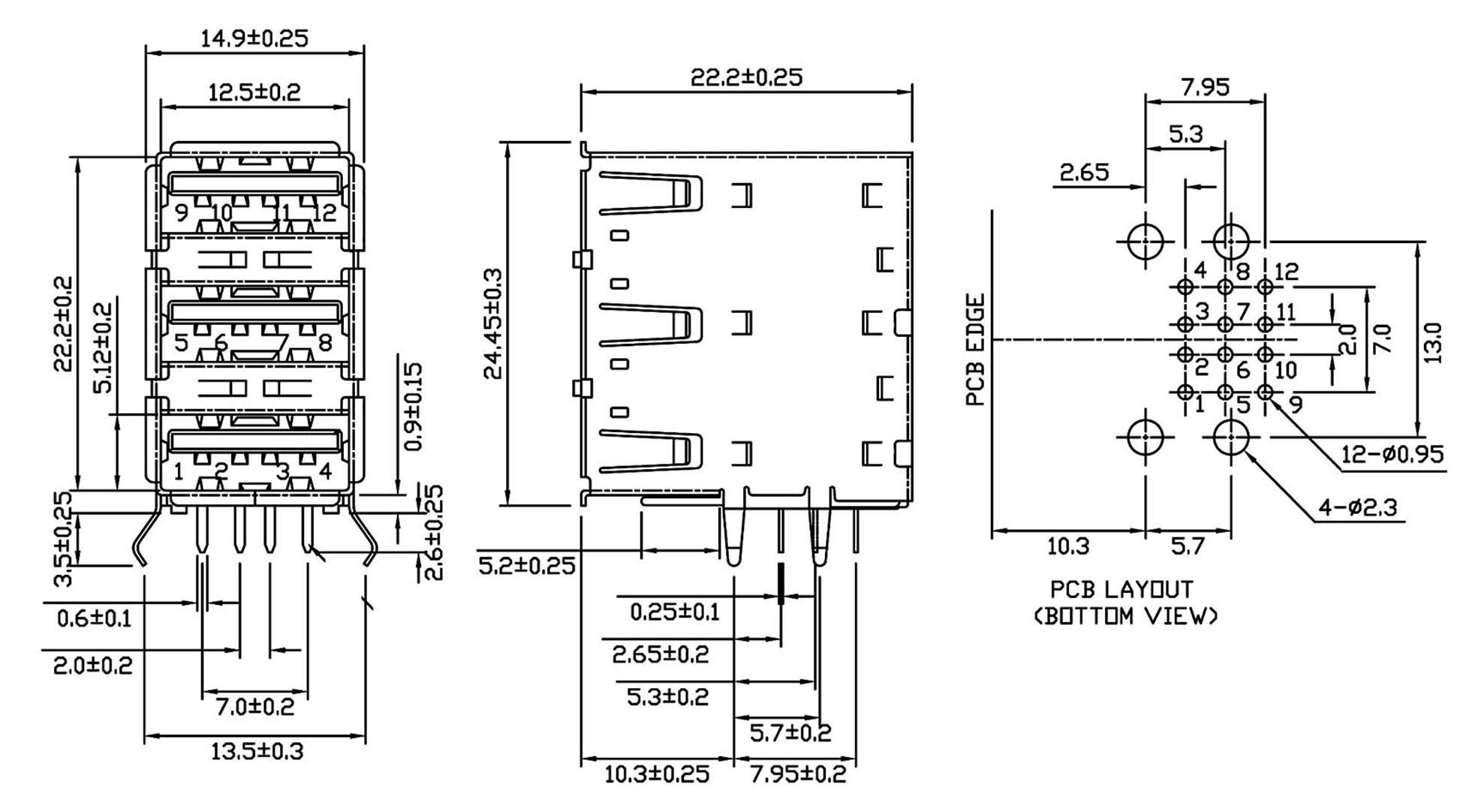 Usb triple socket схема