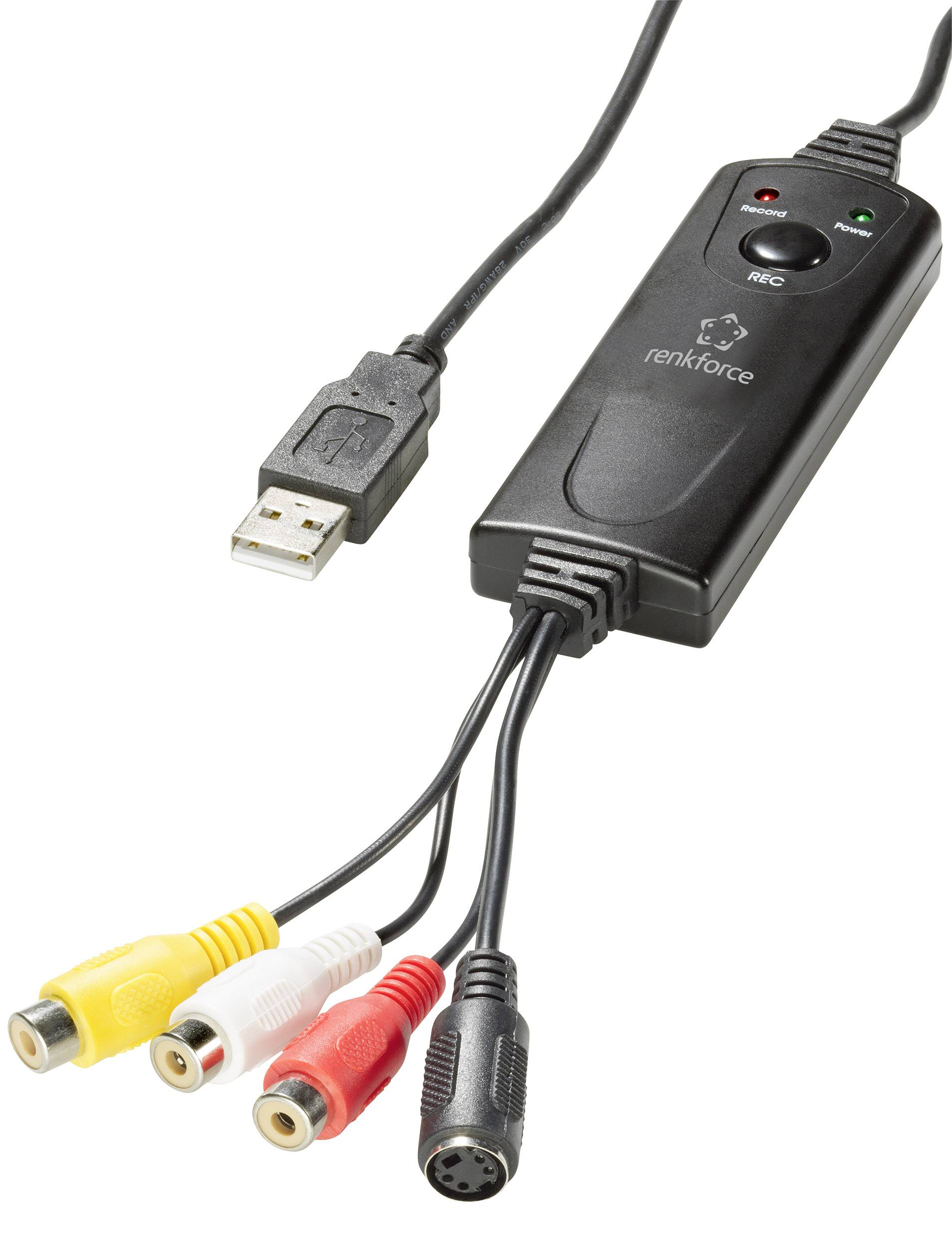 Renkforce GR1 USB 2.0 Video grabber video editing software, Plug 'n' Play | Conrad.com