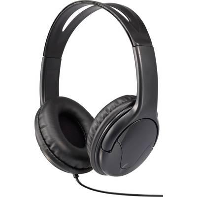 Renkforce HP-960S   On-ear headphones Corded (1075100)  Black  