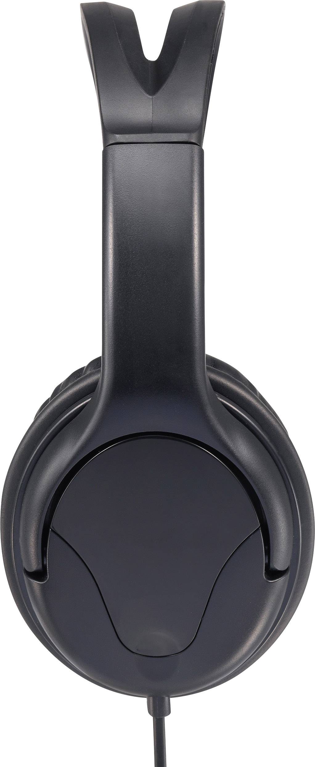 Renkforce HP-960S On-ear headphones Corded (1075100) Black-2