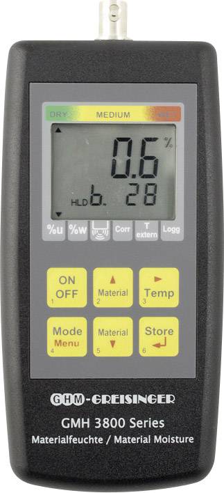 Greisinger GMH3851 Moisture meter Building moisture reading range 0 up to 0.5 vol% Wood moisture reading range 0 up to 100 vol% Temperature reading
