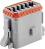 Amphenol AT06 12SA Bullet connector Socket, straight Total number of pins: 12 Series (round connectors): AT 1 pc(s)