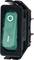 Green rocker switch in the 'off' position. Switch housing black with 'O' marked at the top and 'I' marked at the bottom.
