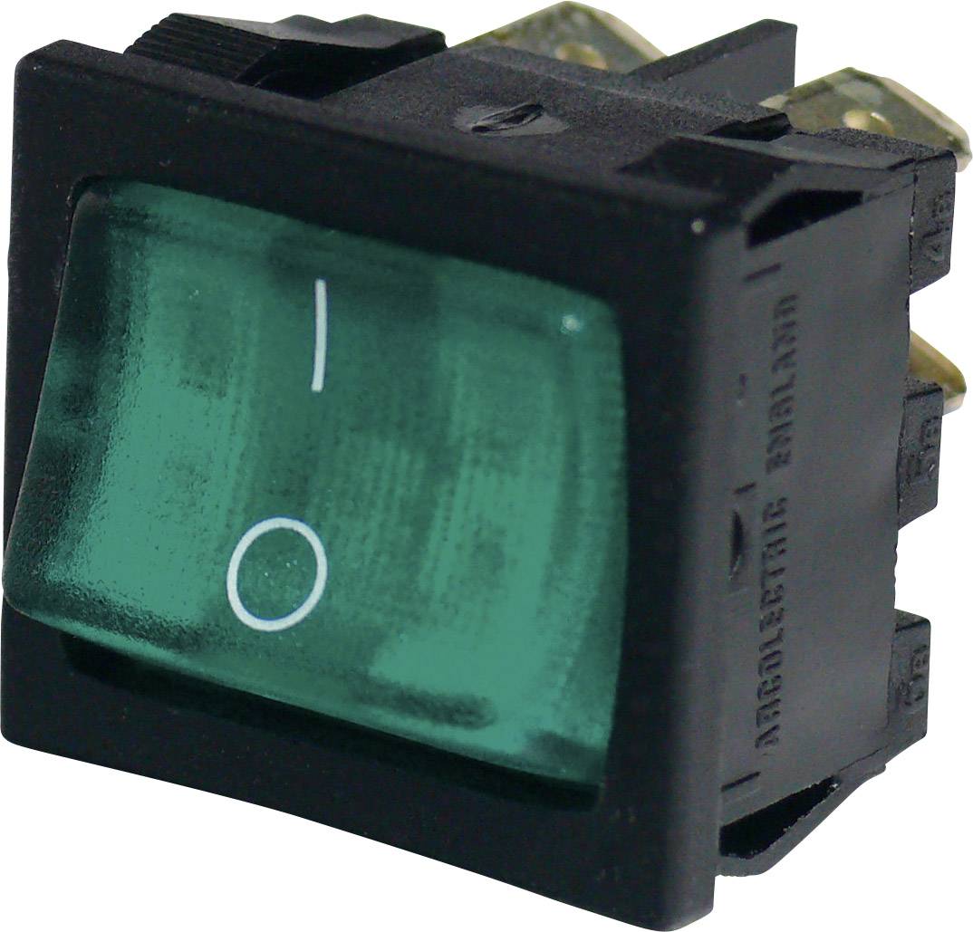 Arcolectric (Bulgin Ltd.) H8653VBNBP Toggle switch H8653VBNBP 250 V 6 A 1 x On/Off latch 1 pc(s)