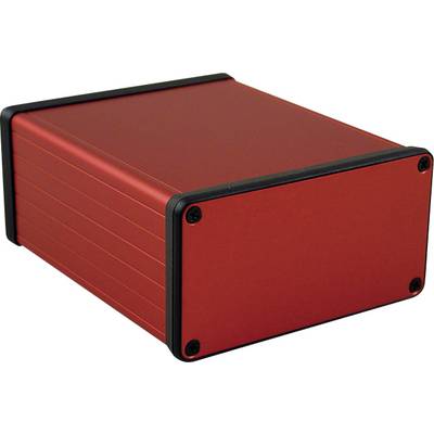A red, rectangular metal enclosure with black edges and screws at the corners, suitable for electronic devices or modules.