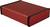 Black-edged external hard drive enclosure, rectangular and lying flat.