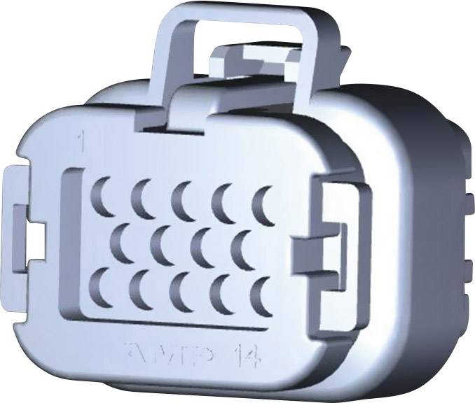 A silver, rectangular, sealable container with a perforated front face and a handle on the top surface.