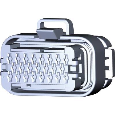 Metal case with a structured design and top handle, in a silver colour, on a white background.