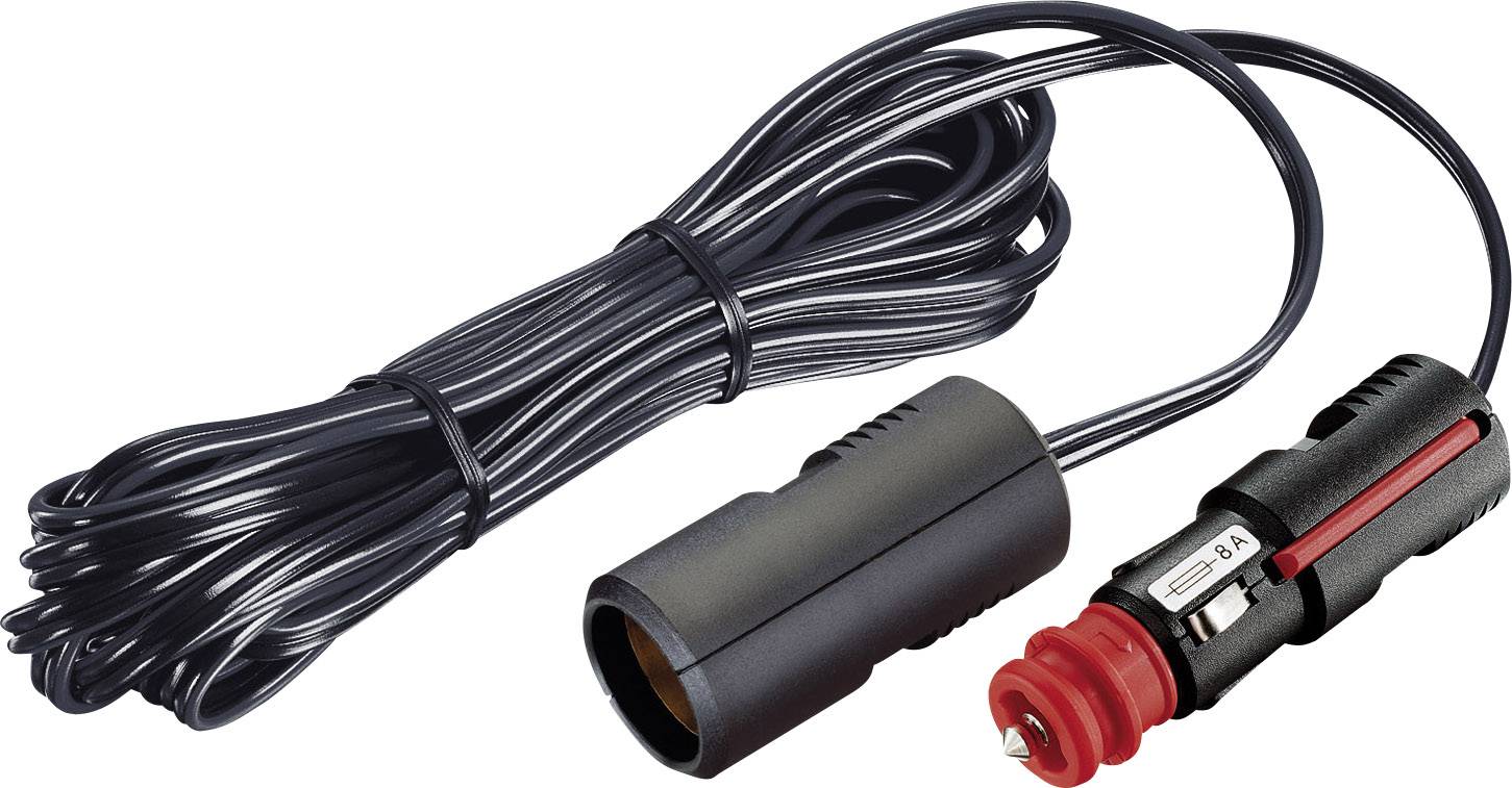 ProCar Extension cables Max. load capacity=8 A Compatible with (details) Cigarette lighter and standard sockets Extension cables 12 or 24 V / DC