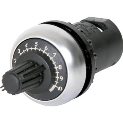 Adjustment knob with a scale from 1 to 10. Primarily used in technical devices for precise control of values or settings.