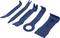 Five blue plastic tools with different ends and shapes, used for removing car trim components.