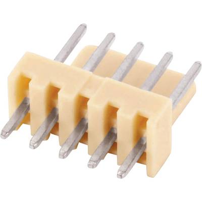 A six-pin, rectangular plug made of light-coloured plastic and metal pins. Used for electrical connections.