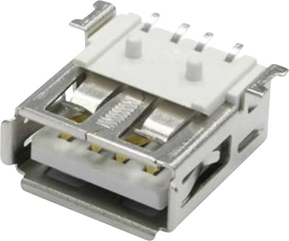 Mounted socket USB-A SMD 90 G Socket, horizontal mount UBU2AWS 1 Port UBU2AWS econ connect Content: 1 pc(s)