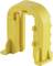 A yellow plastic spacer marked with '3 mm', used to ensure precise spacing during assembly work.