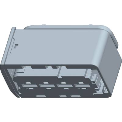 A grey, rectangular plug with multiple sockets. Used for electrical connections in vehicles.
