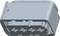 A grey, rectangular plug with multiple sockets. Used for electrical connections in vehicles.