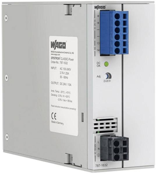 WAGO Kontakttechnik GmbH Rail mounted PSU (DIN) 12 V DC 15 A 225 W No. of outputs:1 x Content 1 pc(s)