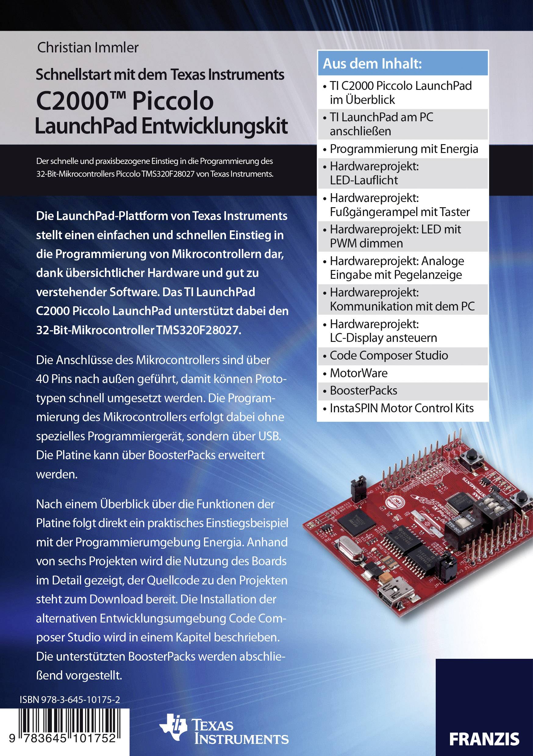 Schnellstart Mit Dem Texas Instruments C2000™ Piccolo LaunchPad ...