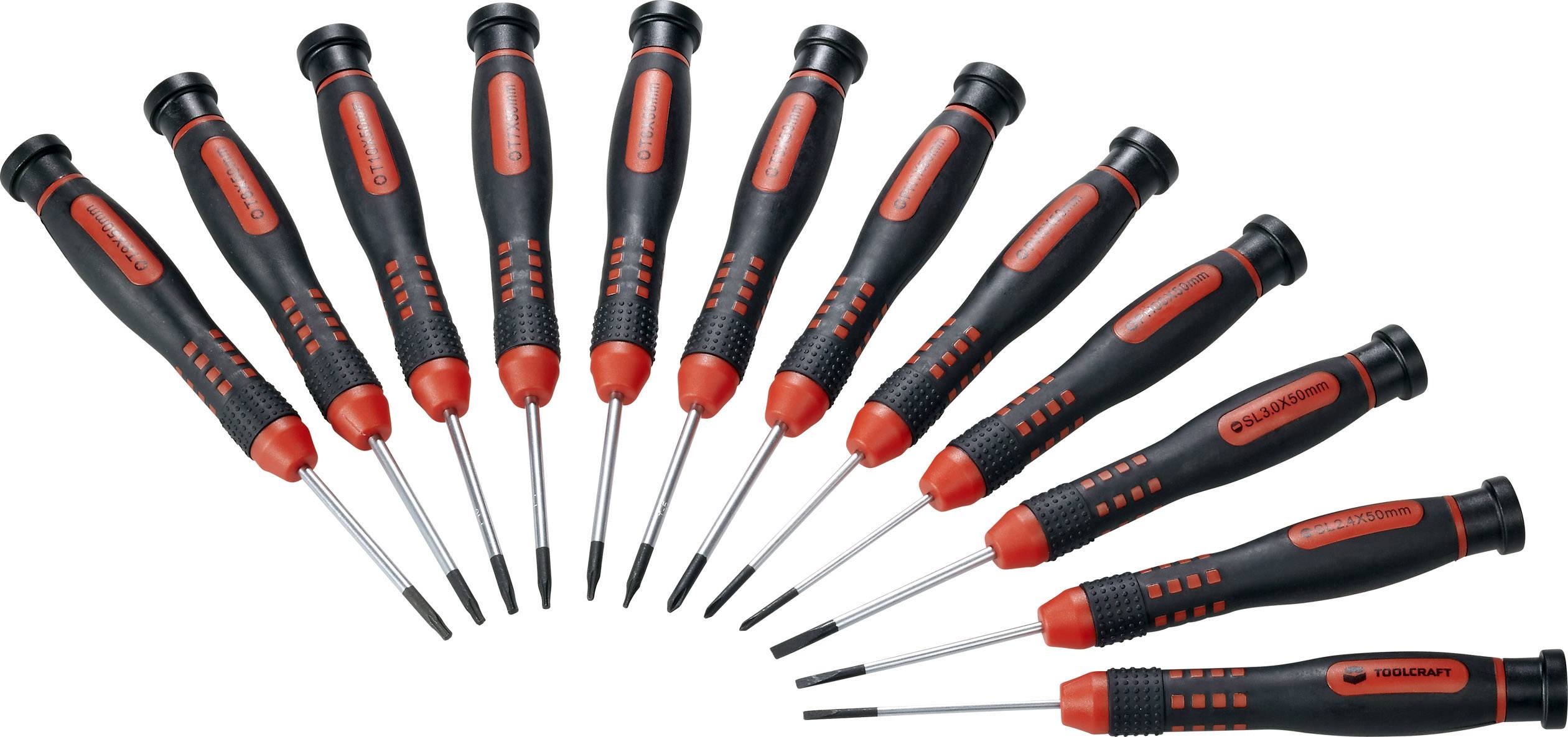 TOOLCRAFT Electrical & precision engineering Screwdriver set 12piece