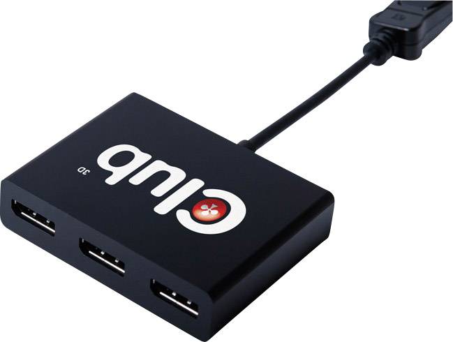 club3D CSV-5300A 3 ports DisplayPort splitter 1920 x 1080 p Black