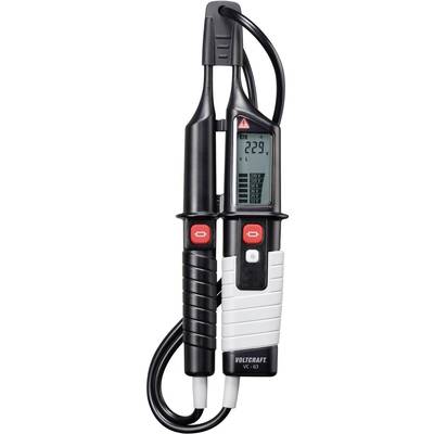 VOLTCRAFT VC 63 Two-pole voltage tester  CAT III 1000 V, CAT IV 600 V Acoustic, LCD, LED