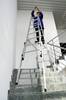 MUNK Günzburger Steigtechnik 33512 Aluminium Double sided step ladder Incl. 4 retractable stringers Operating height (max.): 3.9 m Silver 14.3 kg