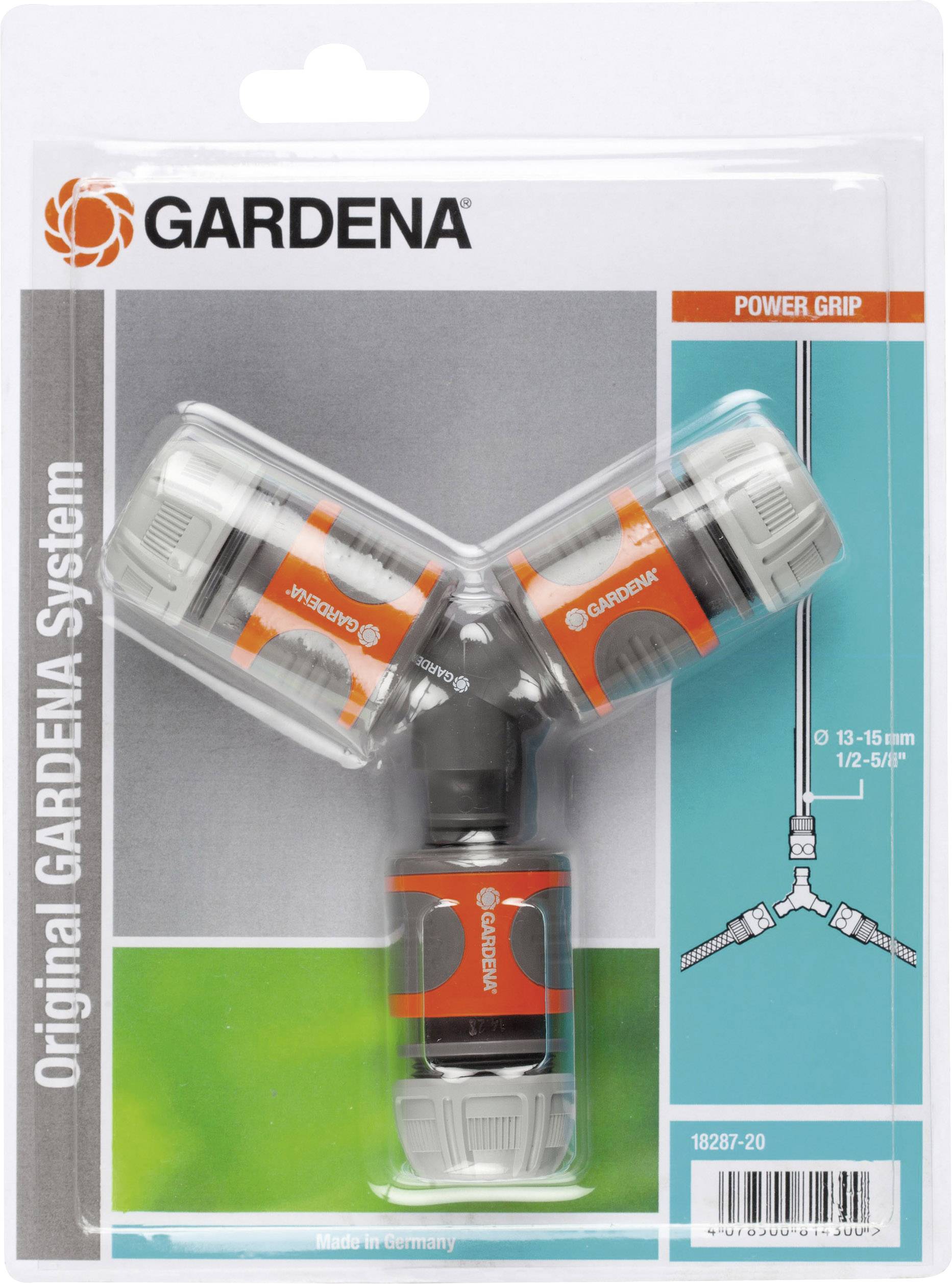 GARDENA 18287-20 neu Plastic Splitter set 13 mm (1/2) Ø, Hose connector