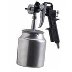 Compressed air paint spray gun with Sauchbecher