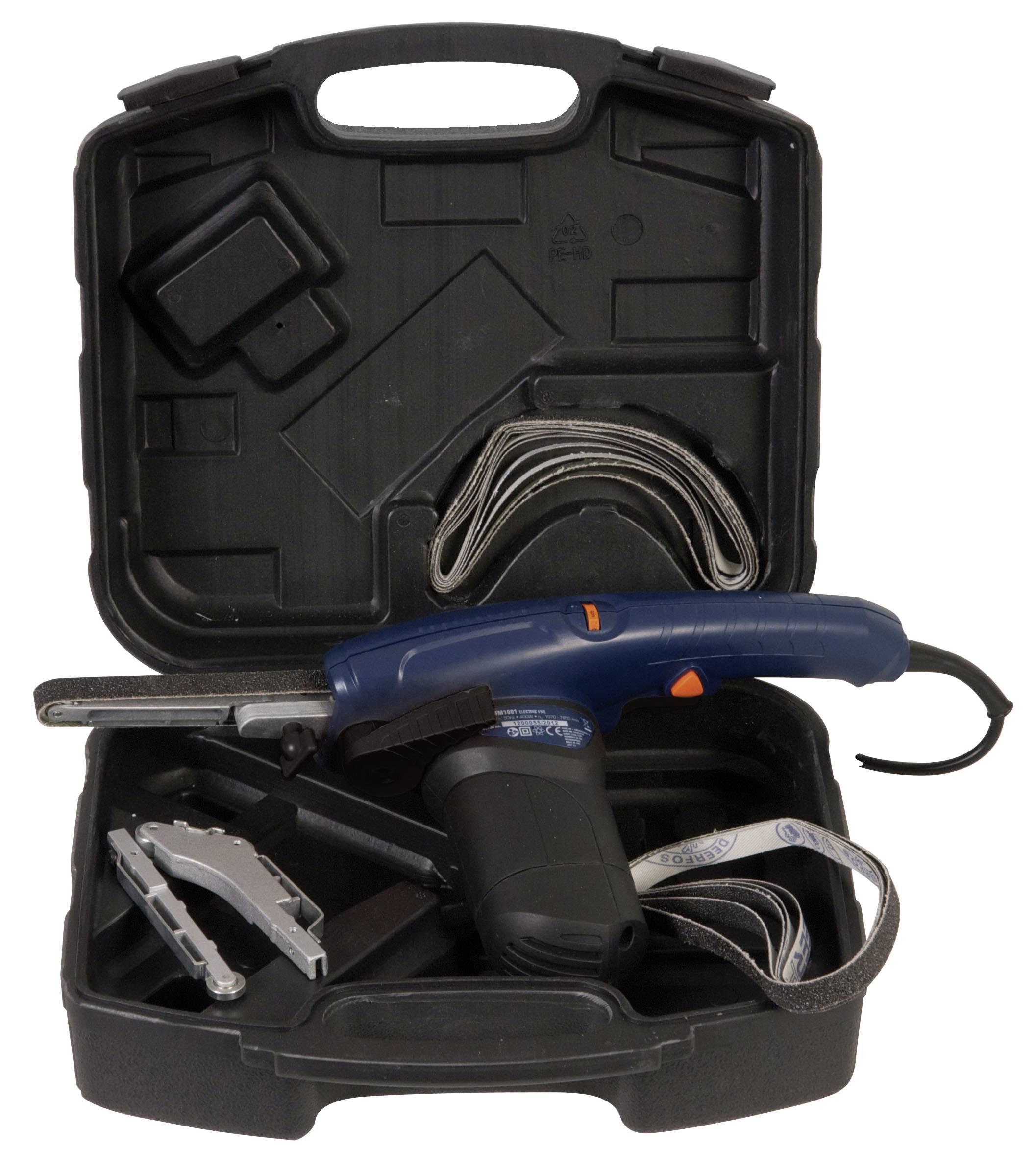 Ferm EFM1001 EFM1001 Belt sander incl. case 400 W Belt width 8 mm, 13 mm Belt length 455 mm-2