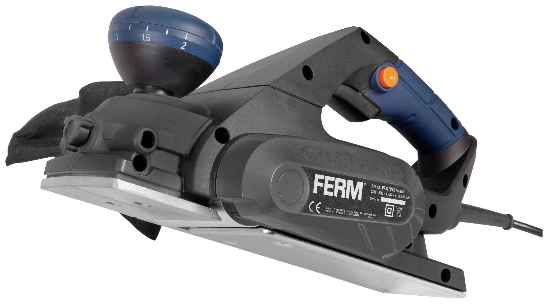 Ferm PPM1010 Power planer Plane width: 82 mm 650 W-5