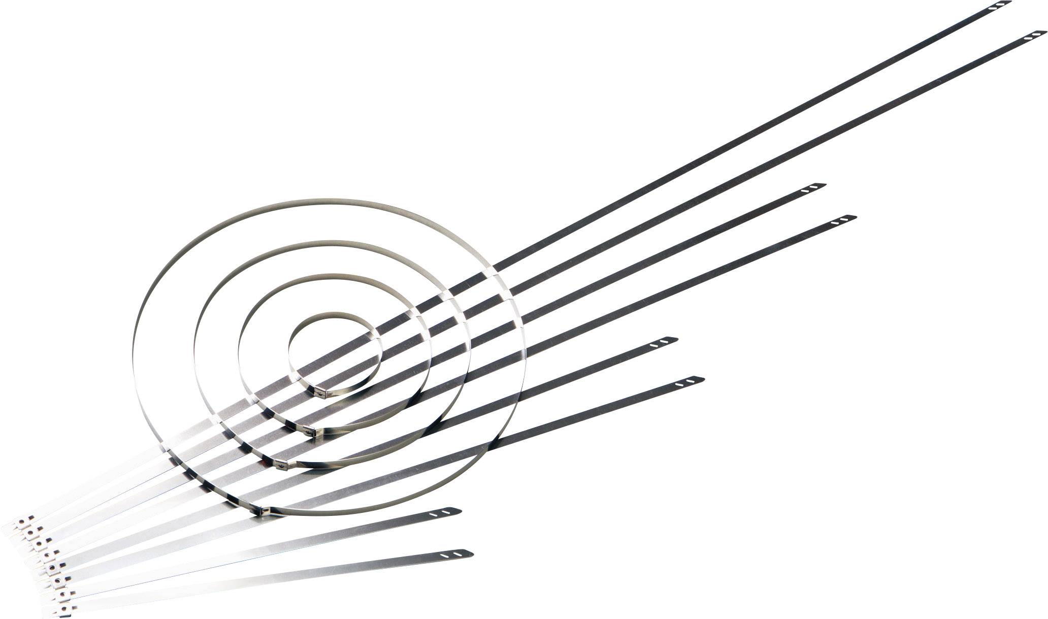 HellermannTyton 111-01550 MST360S Cable tie 360 mm 5.90 mm Silver Heat-resistant, Punch-lock 1 pc(s)