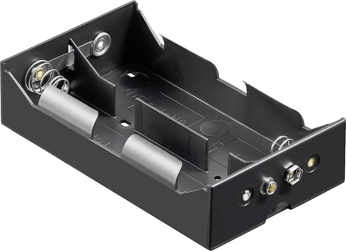 Goobay 11977 Battery tray 4x D Stud and socket (L x W x H) 133.5 x 74 x 31.5 mm
