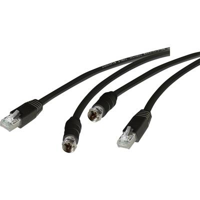SpeaKa Professional  F plug Extension via RJ45 network cable 30 m