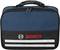 A blue tool case with a black lower section, featuring the red Bosch logo.